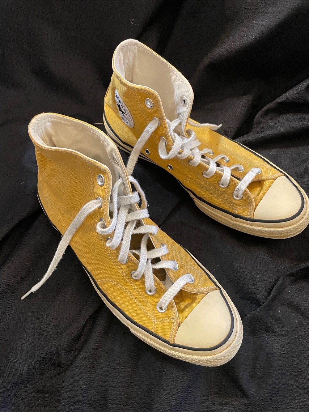 Converse Yellow High Top Canvas Sneakers